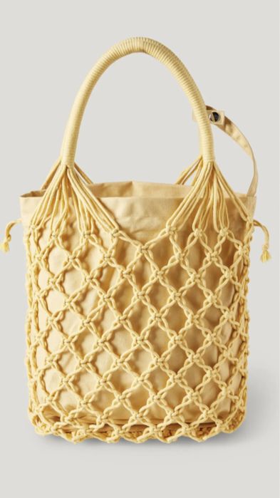 Torba shopper pleciona żółta c&a