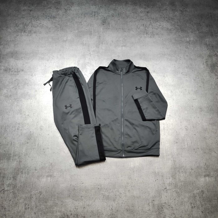 MĘSKI Zestaw Komplet PREMIUM Sportowy Under Armour Szary Logo Siłownia