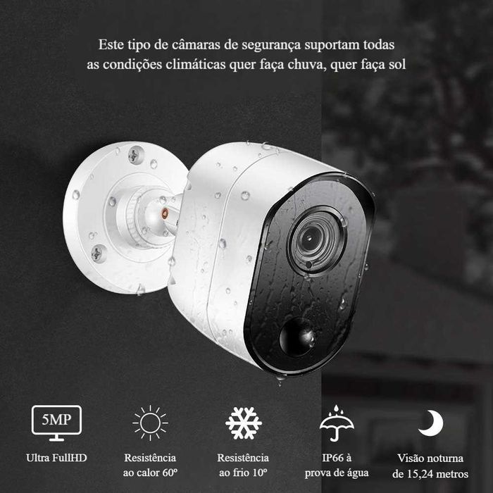 Sistema de Vigilância * 8 Canais * Com 4 Câmaras 2MP
