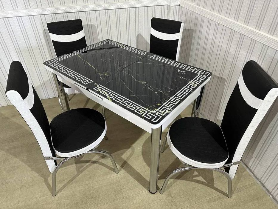 Кухонний набір.Стол.Стіл та стільці, Скляний стіл.