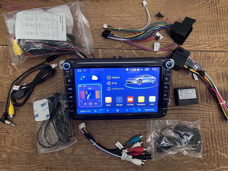 Магнітола Android Carplay Gps vag volkswagen passat nms golf skoda