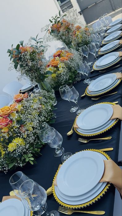 Decoração e aluguer de materiais para festa