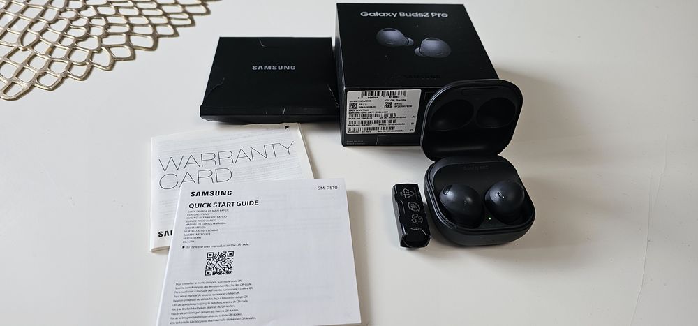Samsung Galaxy Buds 2 Pro czarne | ANC I idea| komplet+nowe oryg. gumk