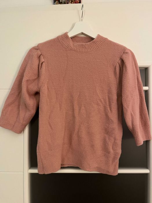 Rózowy Sweter z rękawem 3/4