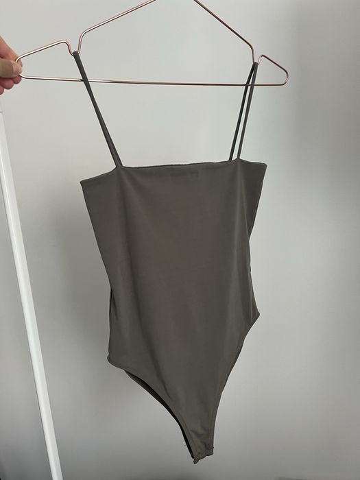 Темно сірий графітовий боді Zara на тонких бретельках  XS-S