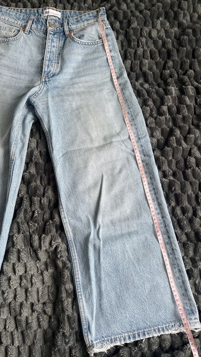 Zara джинси кюлоти блакитні high rise culottes