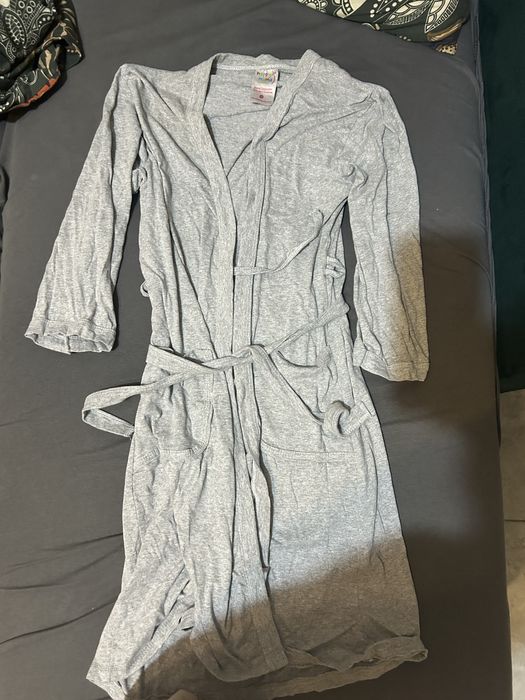 Szlafrok damski szary mało używany rozmiar m 38 cienki