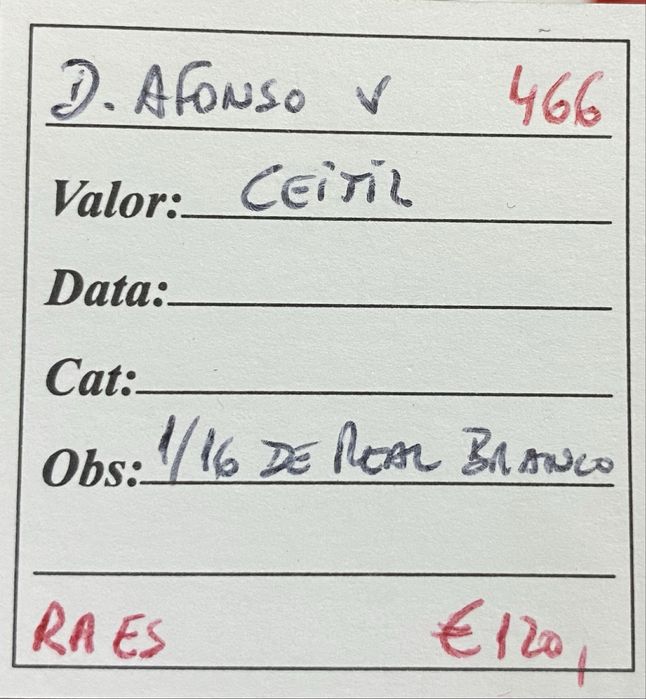 Moeda  466 - CEITIL D AFONSO V