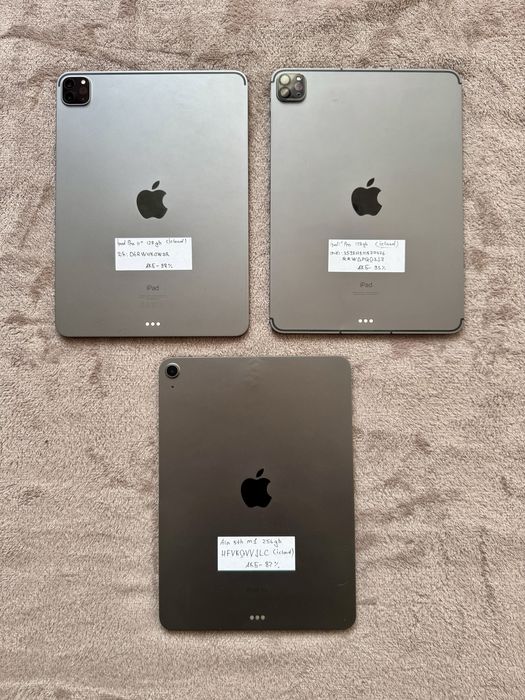 Лот ipad pro 11” 3 gen на m1, air 5th на m1