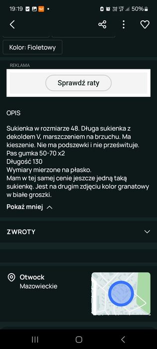 Sukienka rozm 48