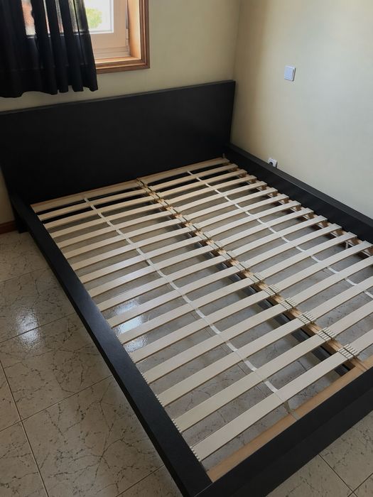 Cama de casal King MALM Preto