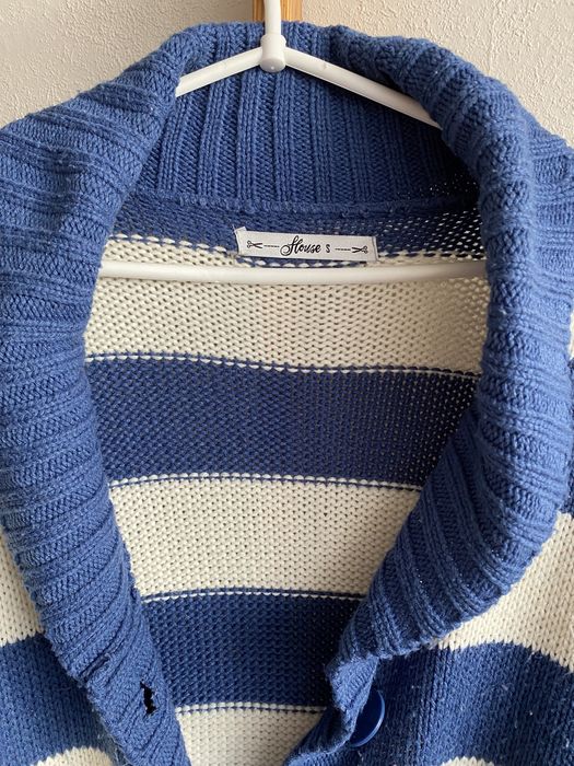 House S sweter w paski wiązany jesienny