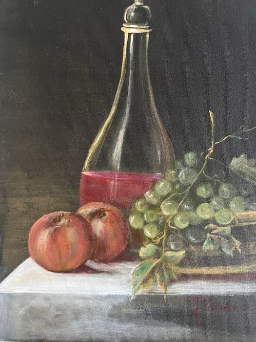 Obraz malowany martwa natura