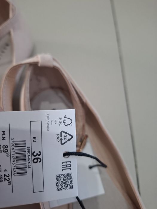 Beżowe baleriny damskie mohito 36 nowe