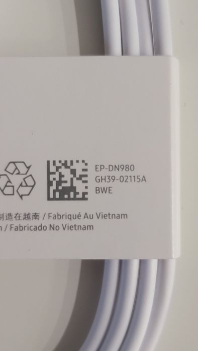 Kabel USB-C Samsung oryginalny nowy 1m biały lub czarny