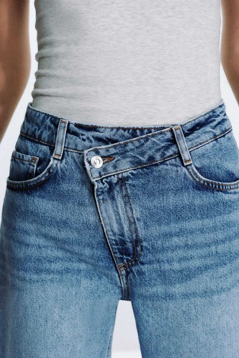 ДЖИНСИ Zara з перехрещеним поясом
