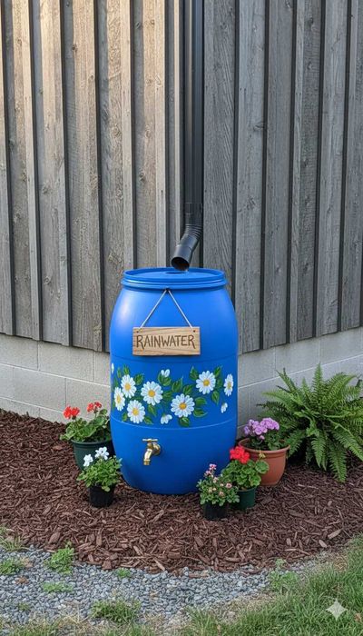 Beczka na wodę deszczówkę zboże kukurydzę, kompost, filtr