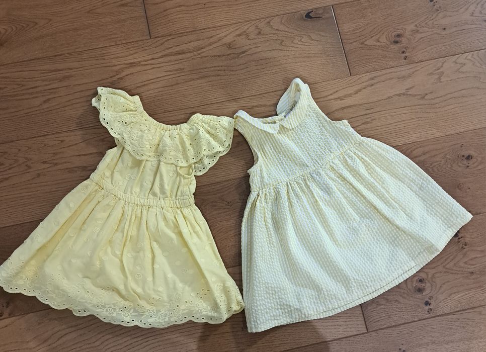 Żółte sukienki dziewczęce r.86-92cm