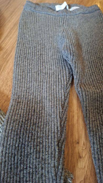 Zestaw 110 sukienka dzianinowa legginsy i dresy