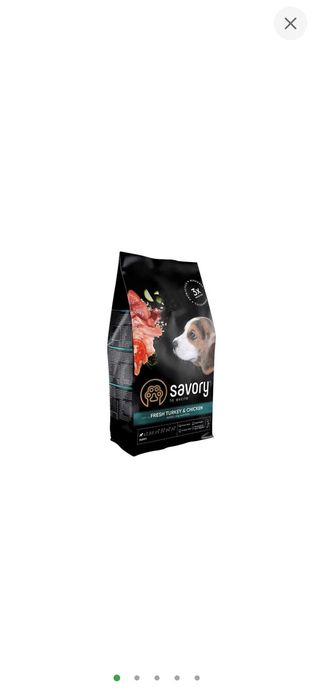Сухий корм Savory Puppy rich in Fresh Turkey and Chicken для цуценят з м'ясом індички і куркою 1 кг
