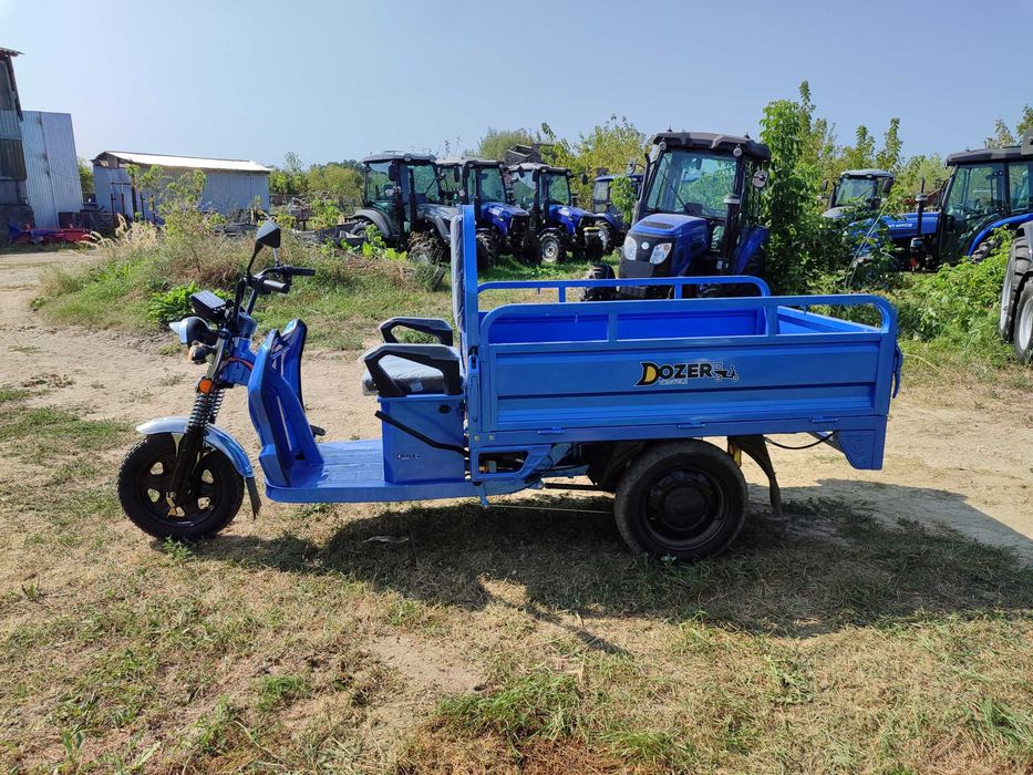 Электро трицикл Дозер 1200 ватт Синий цвет 2024 года