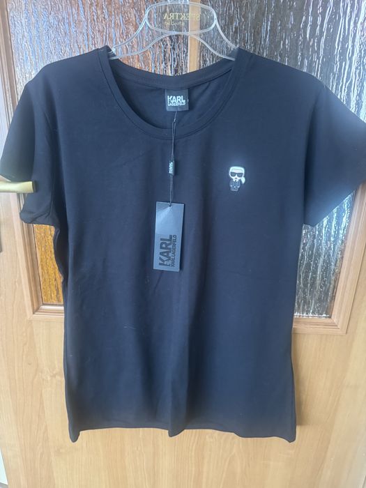 Czarna koszulka damska karl 2 xl