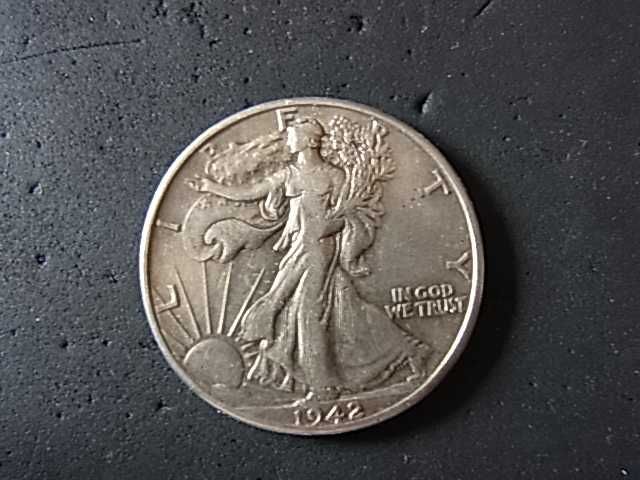 USA 1942 srebrne pol dolara Wolnosc  -  "Walking Liberty half dollar"