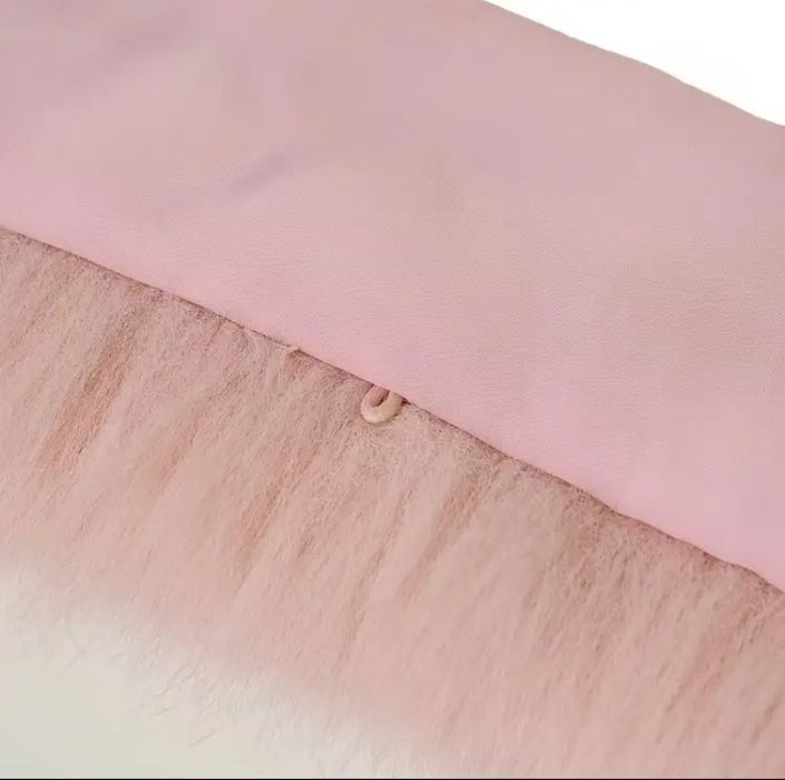 Kołnierz futrzany jasny róż