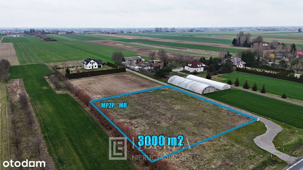 Działka pod zabudowę jednorodzinną 3000 m2