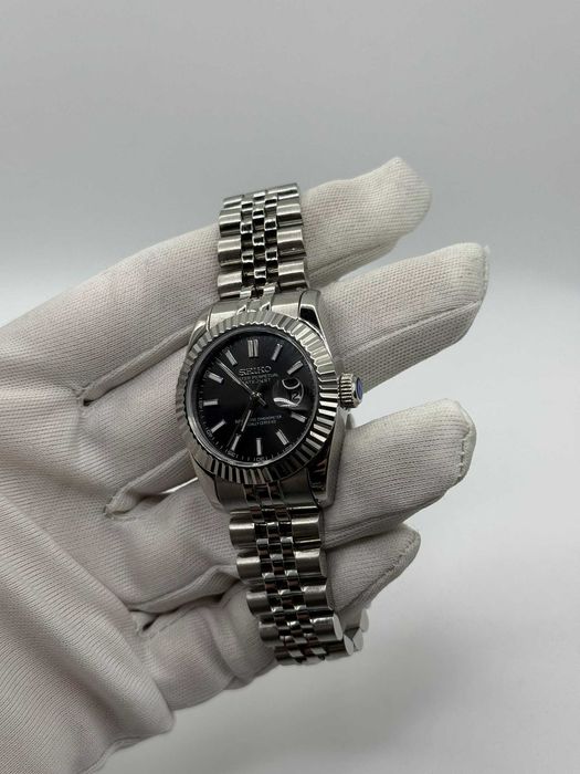 Zegarek Seiko Mod Datejust Roman Black Damski 31mm