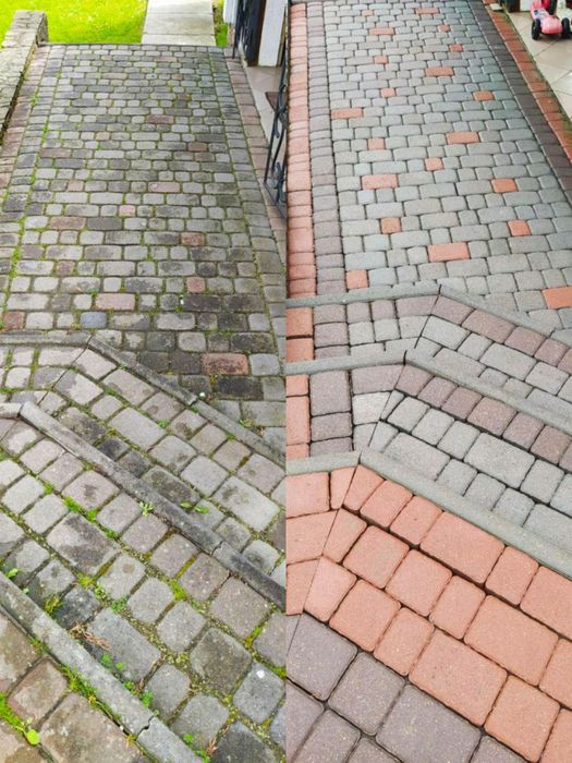 Миття бруківки фасаду парканів