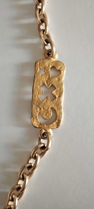 Colar corrente metal dourado velho