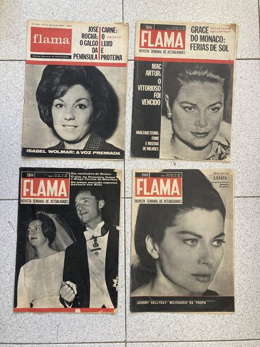 Revistas Antigas, Flama, Casa e Jardim, Largo e Astros e Estrelas