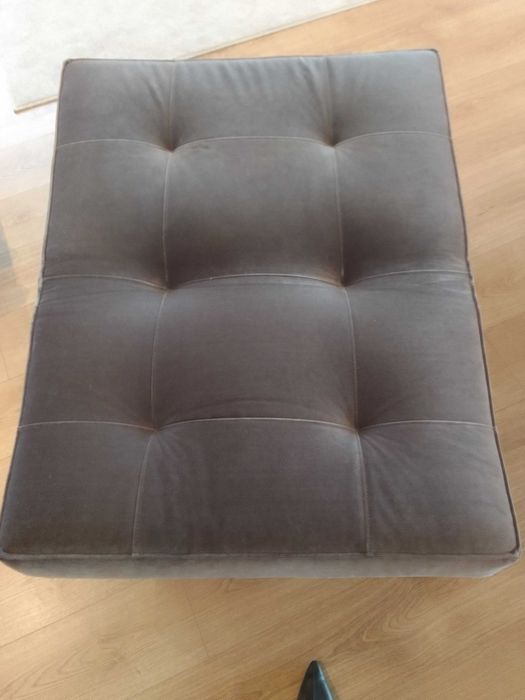 Cadeirão Cinzento Veludo Design Moderno Marca Innovation Living