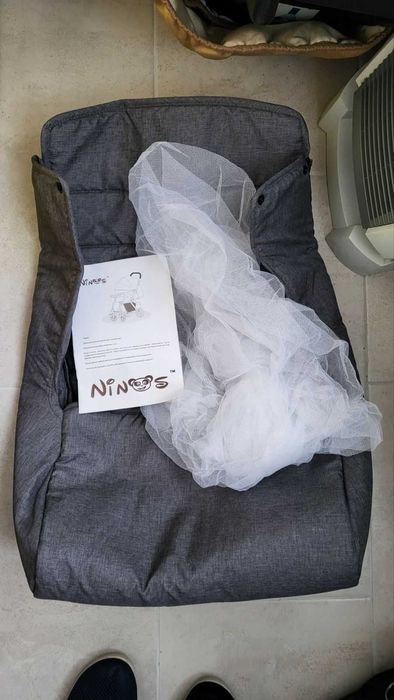Нова  коляска  NINOS MAXI GREY сірого кольору  в повному комплекті