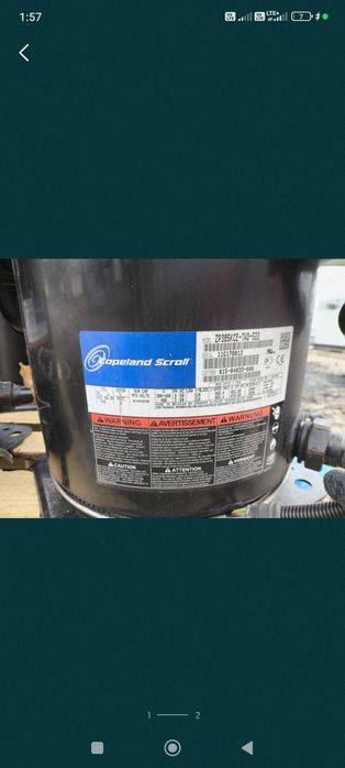 sprężarkę chłodnicza COPELAND ZP385KCE-TWD