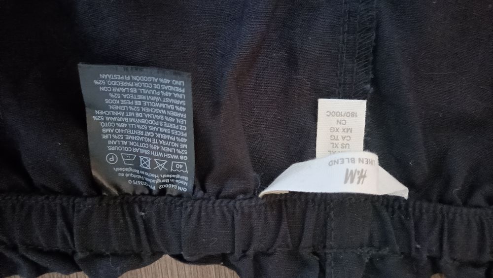 Plus size lniane spodnie H&M