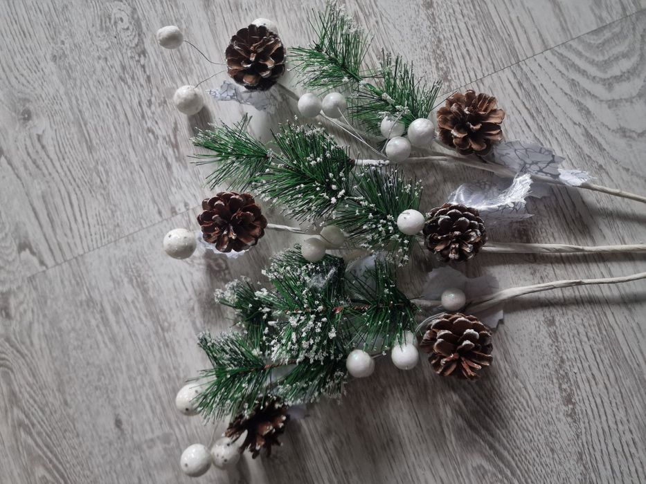 Swiateczne 3 oszronione galazki Ikea