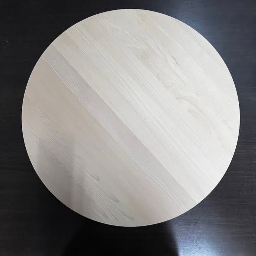 Okrągłe, bukowe blaty. Lite drewno, stan surowy