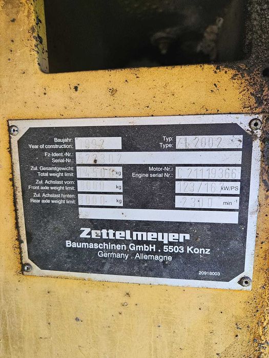 Ładowarka kołowa Zettelmeyer ZL2002