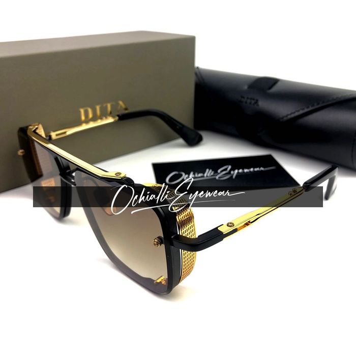 Okulary przeciwsłoneczne Dita MACH SIX Limited Edition brąz, pudełko