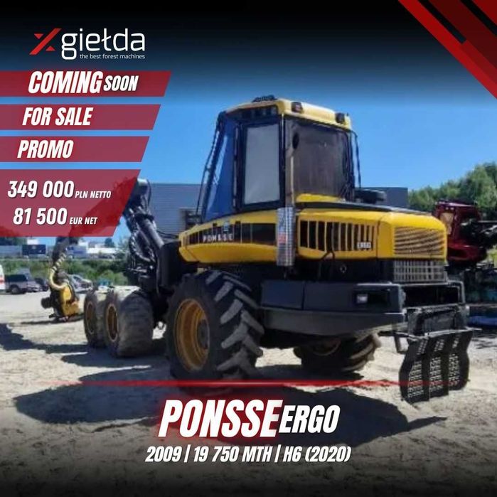 Harwester Ponsse Ergo rok 2009 PROMOCJA