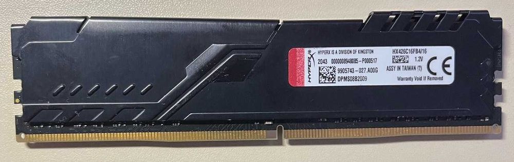 Оперативна пам'ять Kingston HyperX DDR4-2666 16GB PC4-21300 Fury Black (HX426C16FB4/16)