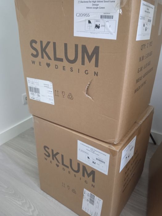 Pack 4 Bancos Altos SKLUM NOVOS – Verde Selva & Dourado