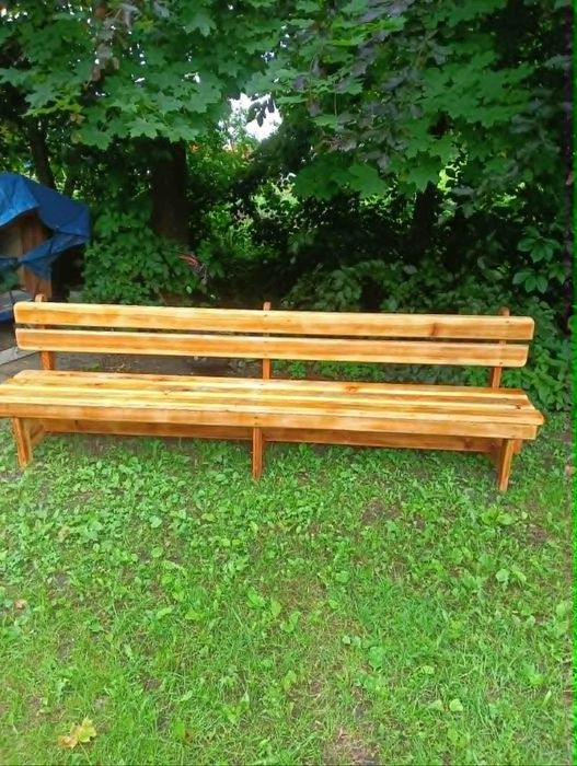 Solidna ławka drewniana