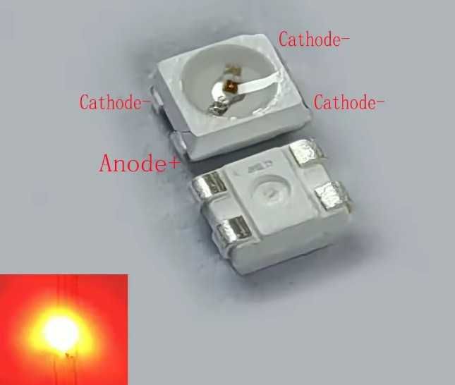 Світлодіоди Червоний RED SMD 3528 PLCC-4 OSRAM стоп-сигнал Авто 100шт