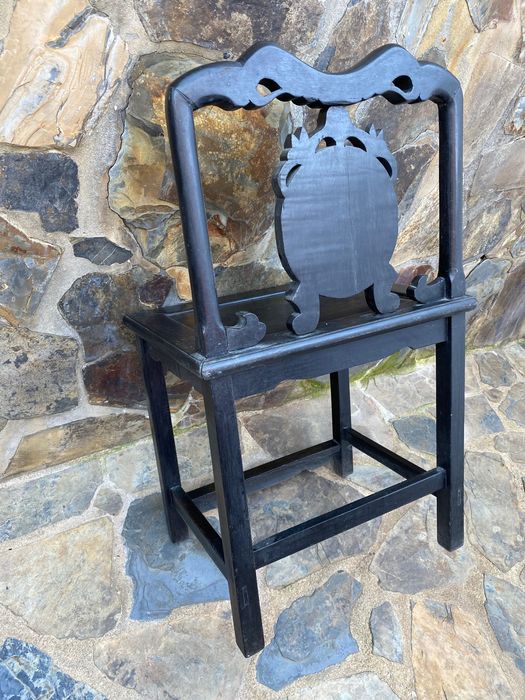 Par Cadeiras Chinesas Madeira Nobre Zitan Séc XIX 82 cm