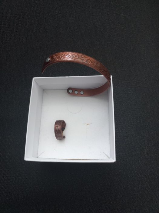 Bransoletka + pierścionek magnetyczne zestaw