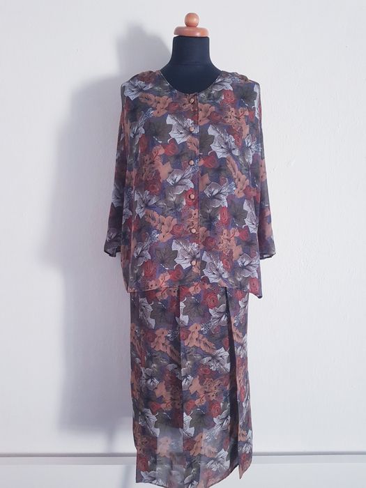 Garsonka Komplet zestaw spódnica  z bluzka damska marki Top Vintage