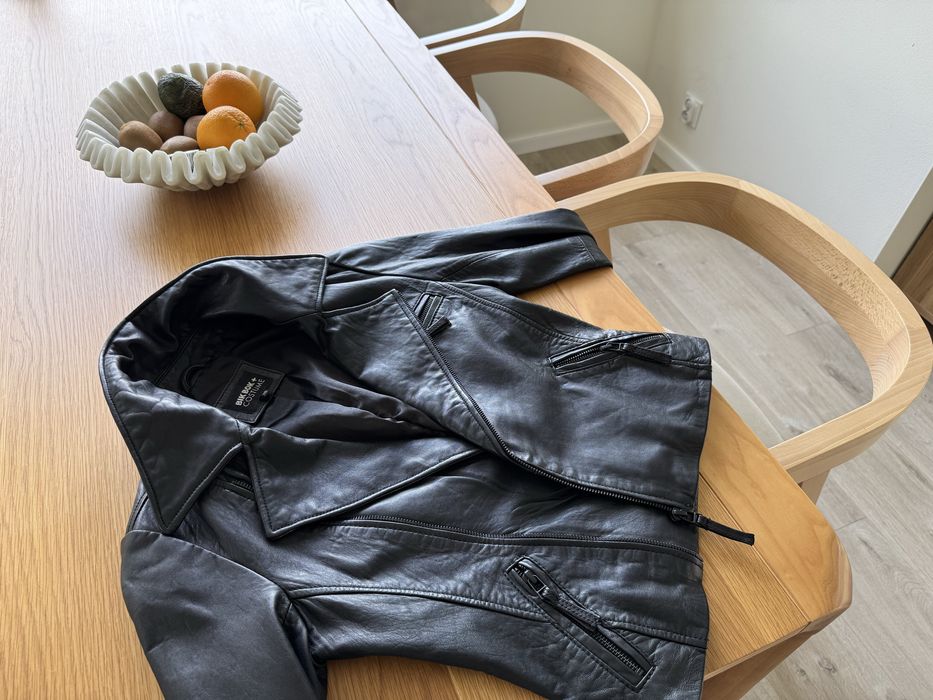 Kurtka skórzana skóra naturalna XS 34 biker ramoneska